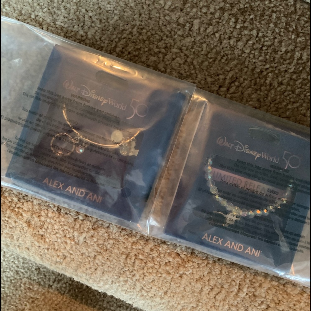 Alex and Ani 50th anniversary bracelets bracelet on left sold